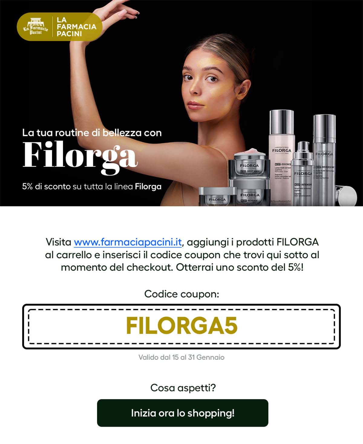 LABORATOIRES FILORGA - SCONTI A GENNAIO
