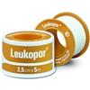 CEROTTO IN ROCCHETTO LEUKOPOR IPOALLERGENICO TESSUTO NON TESSUTO BIANCO 2,5X500 CM - Farmaciapacini.it