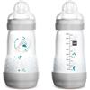 MAM BIBERON EASY START 260 ML 2+ TETTARELLA 2 NEUTRO 2 PEZZI - Farmaciapacini.it
