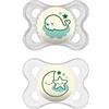 MAM SUCCHIETTO ORIGINAL NIGHT 2-6 MESI SILICONE NEUTRO 2 PEZZI - Farmaciapacini.it