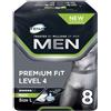 MUTANDINA ASSORBENTE MASCHILE TENA MEN PREMIUM FIT LIVELLO 4 L/XL 8 PEZZI - Farmaciapacini.it