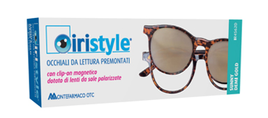 OCCHIALE DA LETTURA PREMONTATO IRISTYLE SUNNY DEMI GOLD +3,50 CON CLIP ON MAGNETICO DOTATO DI LENTI DA SOLE POLARIZZATE 1 PAIO - Farmaciapacini.it