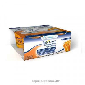RESOURCE AQUA ACQUA GELIFICATA+ORANGE CUP 6 4X125 G  - Farmaciapacini.it