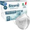 SICURA P20 SEMIMASCHERA SMALL FFP2 III SENZA VALVOLA 20 PEZZI BIANCA - Farmaciapacini.it