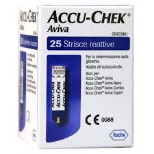 STRISCE MISURAZIONE GLICEMIA ACCU-CHEK AVIVA BRK RETAIL 25 PEZZI - Farmaciapacini.it
