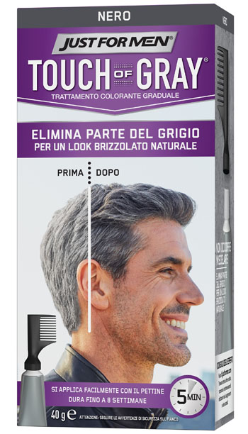 JUST FOR MEN TOUCH OF GRAY NERO 40 G - Farmaciapacini.it