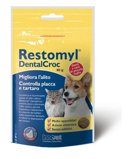 RESTOMYL DENTALCROC CANI PICCOLA TAGLIA BUSTA 60 G - Farmaciapacini.it