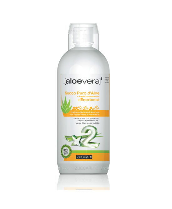 ALOEVERA2 SUCCO PURO D'ALOE DOPPIA CONCENTRAZIONE + ENERTONICI 1 LITRO - Farmaciapacini.it