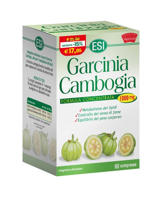ESI GARCINIA CAMBOGIA 1000 MG 60 COMPRESSE - Farmaciapacini.it