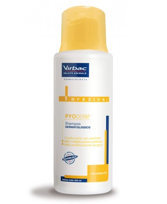 PYODERM SHAMPOO CLOREXIDINA PURIFICA E DETERGE CANE E GATTO 200 ML - Farmaciapacini.it