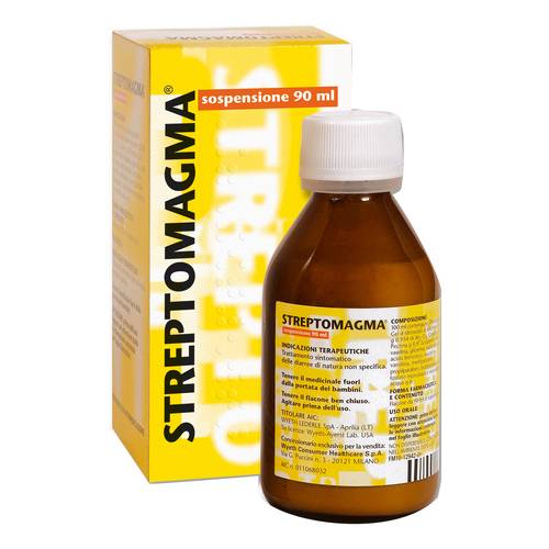 Wyeth Streptomagma Sospensione Trattamento Sintomatico Diarree Flacone 90ml - Farmaciapacini.it