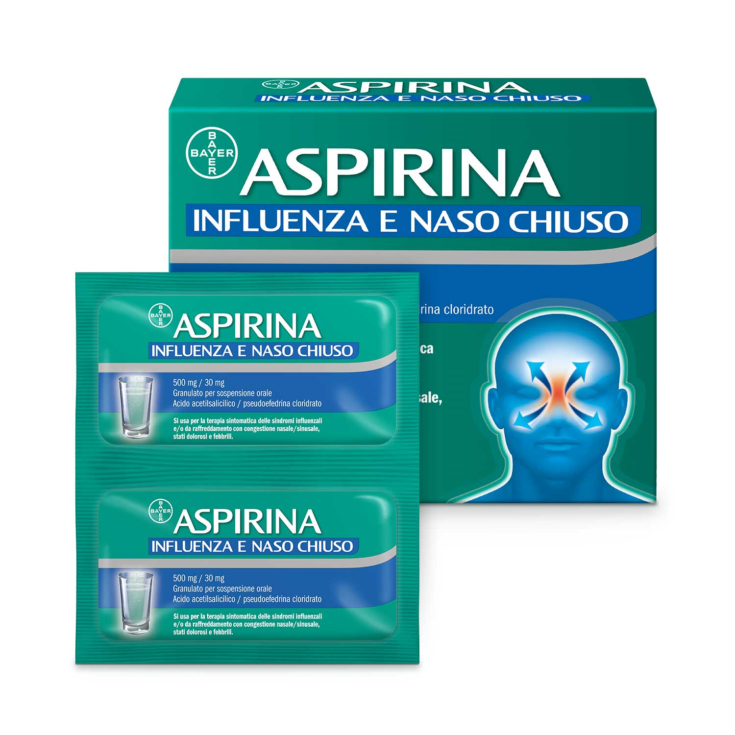 ASPIRINA INFLUENZA E NASO C*10  - Farmaciapacini.it