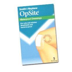 MEDICAZIONE POST OPERATORIA ADESIVA STERILE IN POLIURETANO SEMI PERMEABILE TRASPARENTE CON TAMPONE A BASSA ADERENZA OPSITE POST OP 6,5X5CM 5 PEZZI - Farmaciapacini.it