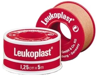 CEROTTO CHIRURGICO PER FISSAGGIO MEDICAZIONI IN ROCCHETTO LEUKOPLAST SUPPORTO VISCOSA COLOR PELLE MASSA ADESIVA CAUCCIU' OSSIDO DI ZINCO 1,25X500CM MUTUABILE - Farmaciapacini.it