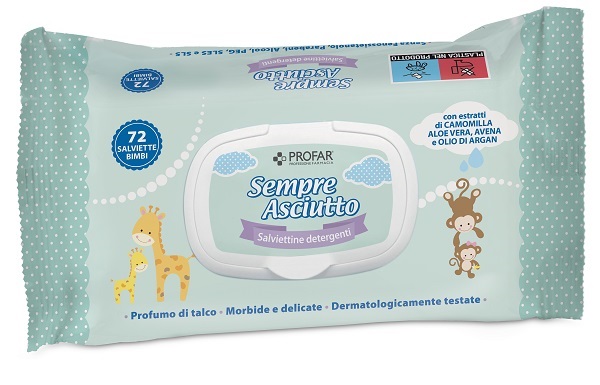 SALVIETTINE UMIDIFICATE SEMPRE ASCIUTTO 72 PEZZI PROFAR - Farmaciapacini.it