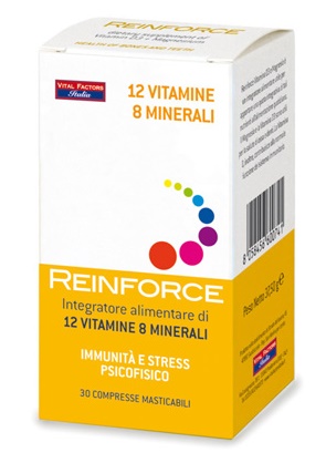 REINFORCE 12 VITAMINE + 8 MINERALI 30 COMPRESSE MASTICABILI - Farmaciapacini.it