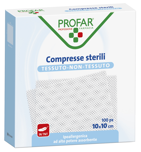 COMPRESSE IN TESSUTO NON TESSUTO 10 X 10 CM 100 PEZZI PROFAR - Farmaciapacini.it