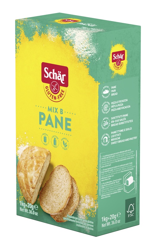 SCHAR MIX B PREPARATO PANE SENZA LATTOSIO 1 KG + 20 G - Farmaciapacini.it