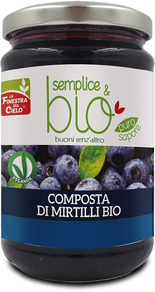 COMPOSTA DI MIRTILLI BIO CON POLPA DI MELA 320 G - Farmaciapacini.it