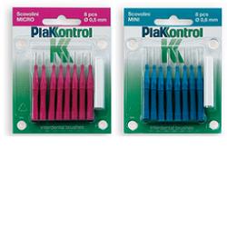 PLAKKONTROL SCOVOLINO MICRO 0,5 MM 8 PEZZI + MANICO - Farmaciapacini.it