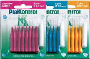 PLAKKONTROL SCOVOLINO CON MANICO MIDI 0,7 8 PEZZI - Farmaciapacini.it