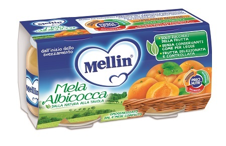 MELLIN OMOGENEIZZATO MELA/ALBICOCCA 100 G 2 PEZZI - Farmaciapacini.it