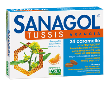 SANAGOL TUSSIS ARANCIA 24 CARAMELLE - Farmaciapacini.it