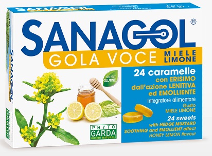 SANAGOL GOLA VOCE MIELE LIMONE 24 CARAMELLE - Farmaciapacini.it