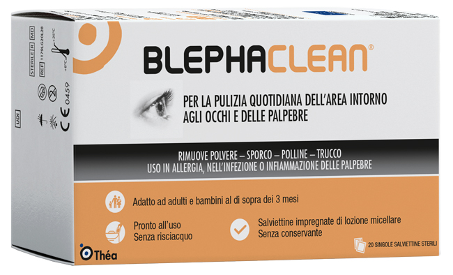 BLEPHACLEAN GARZE OCULARI STERILI A BASE DI ACIDO IALURONICO 20 PEZZI - Farmaciapacini.it