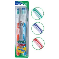 GUM SUPER TIP 463 COMPACT SPAZZOLINO MEDIO BONUS PACK 2 PEZZI - Farmaciapacini.it