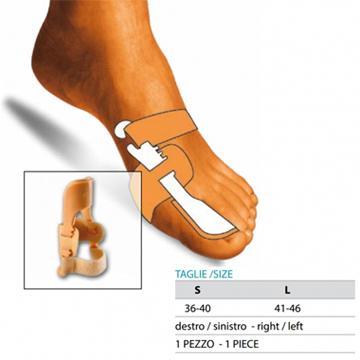 ORIONE OK PED 229 CORRETTORE NOTTURNO ALLUCE VALGO DESTRO BIANCO S 35-40 - Farmaciapacini.it