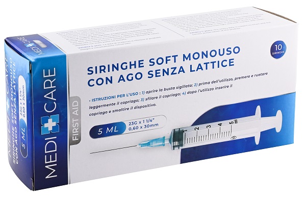 SIRINGA SOFT CAPACITA' 5ML AGO GAUGE 23 CONFEZIONE 10 PEZZI GAMMADIS - Farmaciapacini.it
