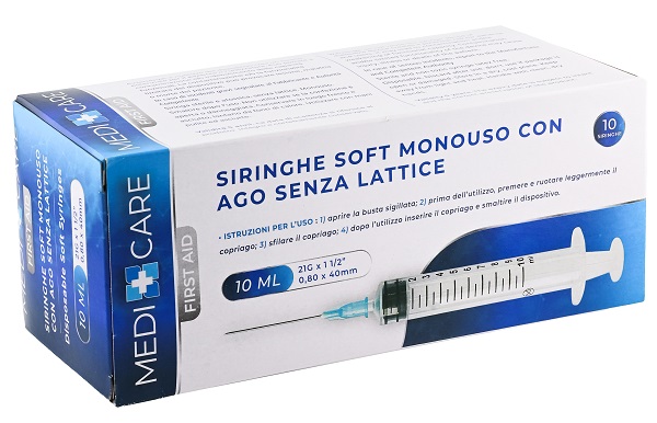 SIRINGA SOFT CAPACITA' 10ML AGO GAUGE 21 CONFEZIONE 10 PEZZI GAMMADIS - Farmaciapacini.it