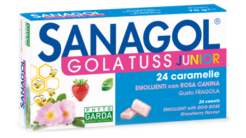 SANAGOL GOLA TUSS JUNIOR FRAGOLA 24 CARAMELLE - Farmaciapacini.it