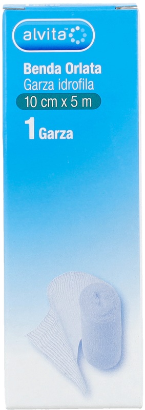 BENDA ORLATA GARZA IDROFILA ALVITA 10X500CM - Farmaciapacini.it