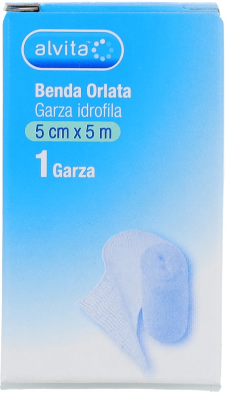 BENDA ORLATA GARZA IDROFILA ALVITA 5X500CM - Farmaciapacini.it