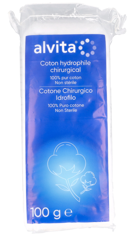COTONE CHIRURGICO IDROFILO ALVITA 100% PURO COTONE 100 G - Farmaciapacini.it