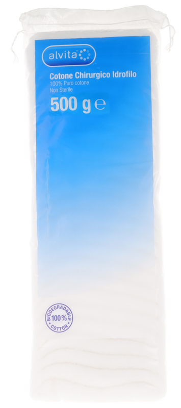 COTONE CHIRURGICO IDROFILO ALVITA 100% PURO COTONE 500 G - Farmaciapacini.it
