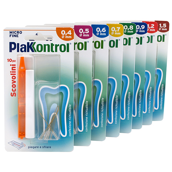 PLAKKONTROL MINIGRIP SCOVOLINO 0,7 MM 10 PEZZI - Farmaciapacini.it