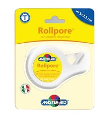 CEROTTO IN ROCCHETTO MASTER-AID ROLLPORE TESSUTO NON TESSUTO CON DISPENSER 2,5CM X 5 M - Farmaciapacini.it