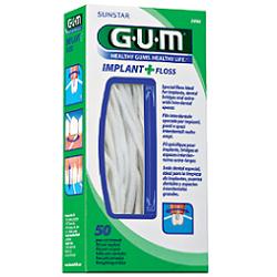 GUM IMPLANT + FLOSS FILO INTERDENTALE 50 PEZZI - Farmaciapacini.it