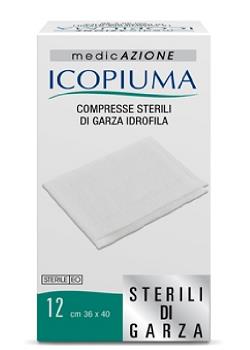 ICOPIUMA GARZA COMPRESSA IDROFILA 36X40CM 12 PEZZI - Farmaciapacini.it