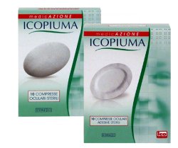 ICOPIUMA GARZA COMPRESSA OCULARE DI COTONE 10 PEZZI - Farmaciapacini.it
