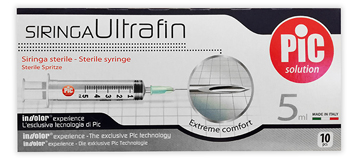 SIRINGA PIC ULTRAFINE 5 ML AGO 14 10 PEZZI - Farmaciapacini.it