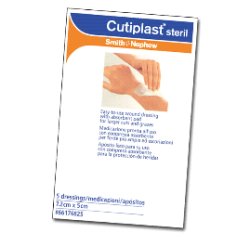 MEDICAZIONE CUTIPLAST STERIL ADESIVA SUPPORTO IN TNT ADESIVO POLIACRILATO IPOLLERGENICO TAMPONE NON ADERENTE 7,2X5 CM 5 PEZZI - Farmaciapacini.it