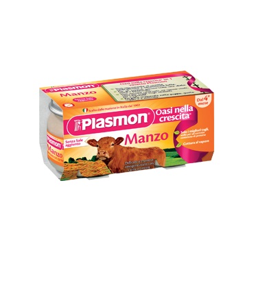 PLASMON OMOGENEIZZATO MANZO 4 X 80 G - Farmaciapacini.it