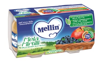 MELLIN OMOGENEIZZATO MELA MIRTILLO 100 G 2 PEZZI - Farmaciapacini.it