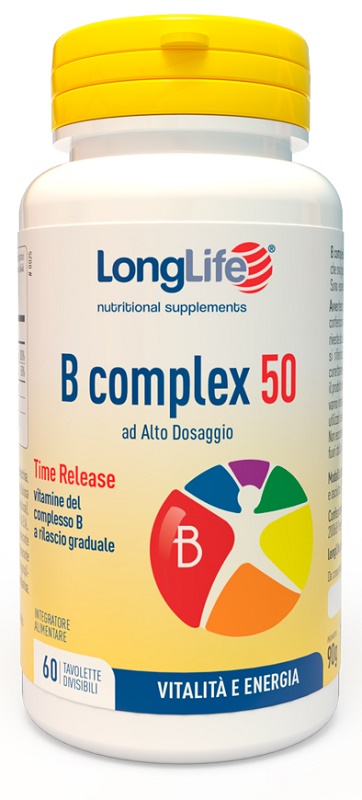 LONGLIFE B COMPLEX 50 RILASCIO GRADUALE 60 TAVOLETTE DIVISIBILI - Farmaciapacini.it