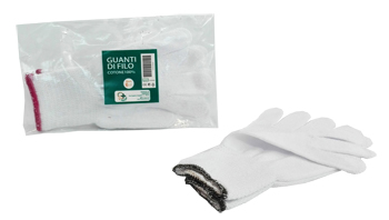 GUANTO DI FILO COTONE 100% BIANCO PER ALLERGIE DERMATOLOGICHE 7 1 PAIO - Farmaciapacini.it