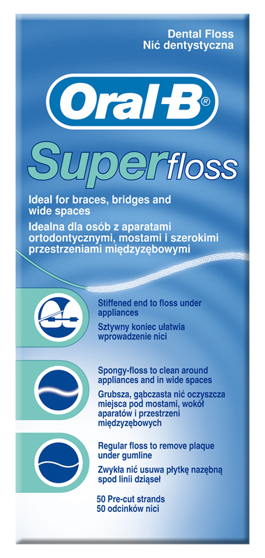 ORALB SUPERFLOSS FILO INTERDENTALE 50 FILI - Farmaciapacini.it